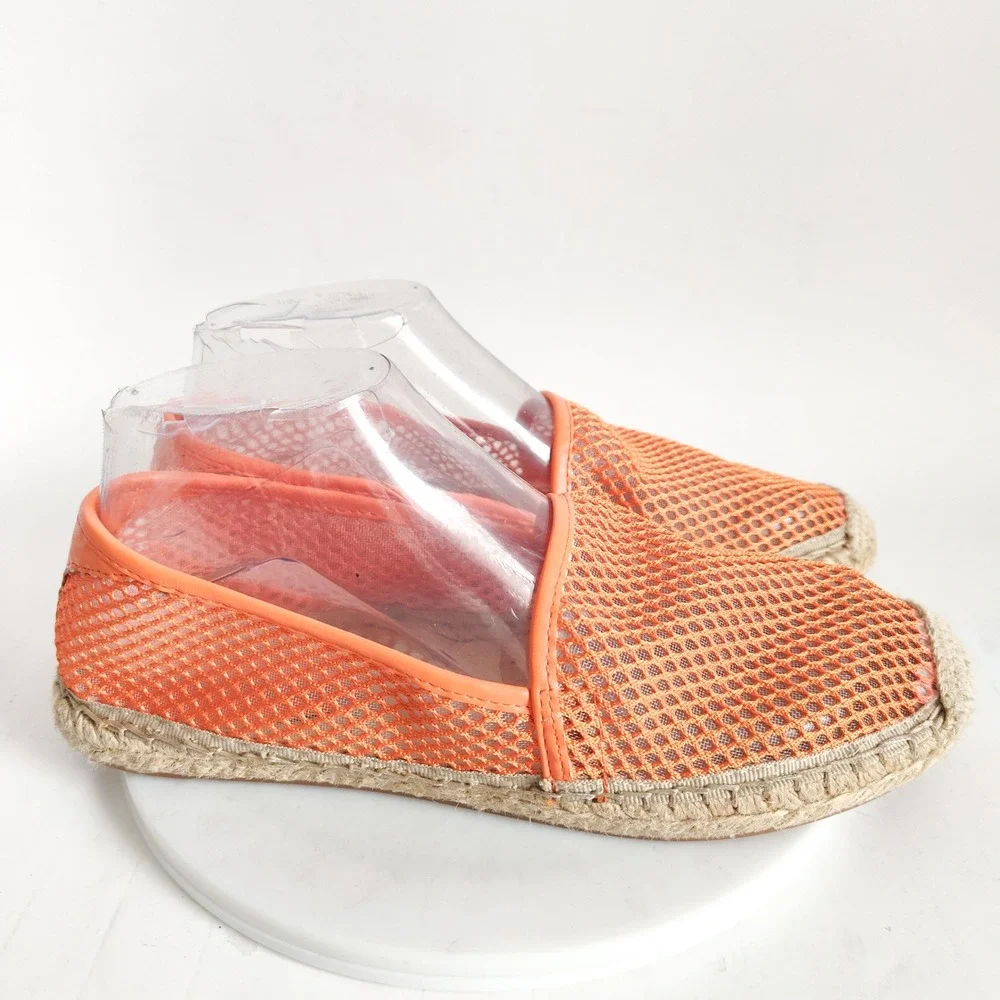 Rebecca‎ Minkoff Flats Size 8 Espadrille Mesh Orange Slip On Summer Beach Boho